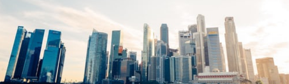 Landscape of office buildings