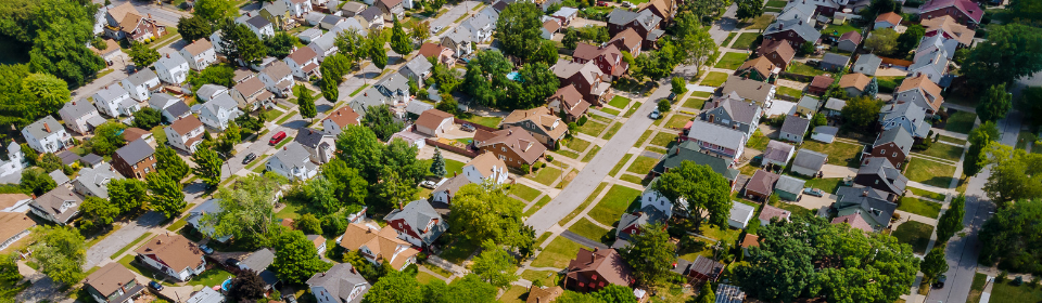 aerial view of real estate
