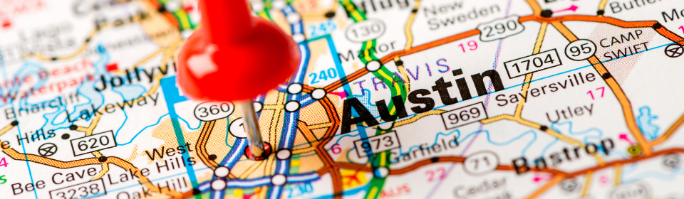 austin pin on map