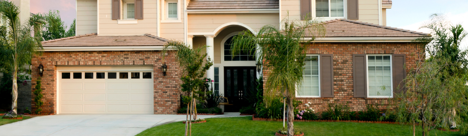 front of a nice house