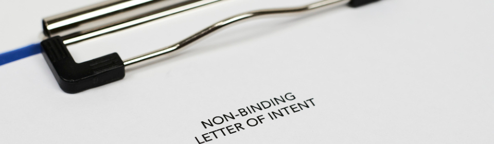 non-binding letter of intent paper