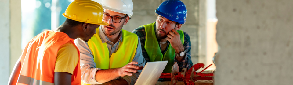 contractors reviewing plans
