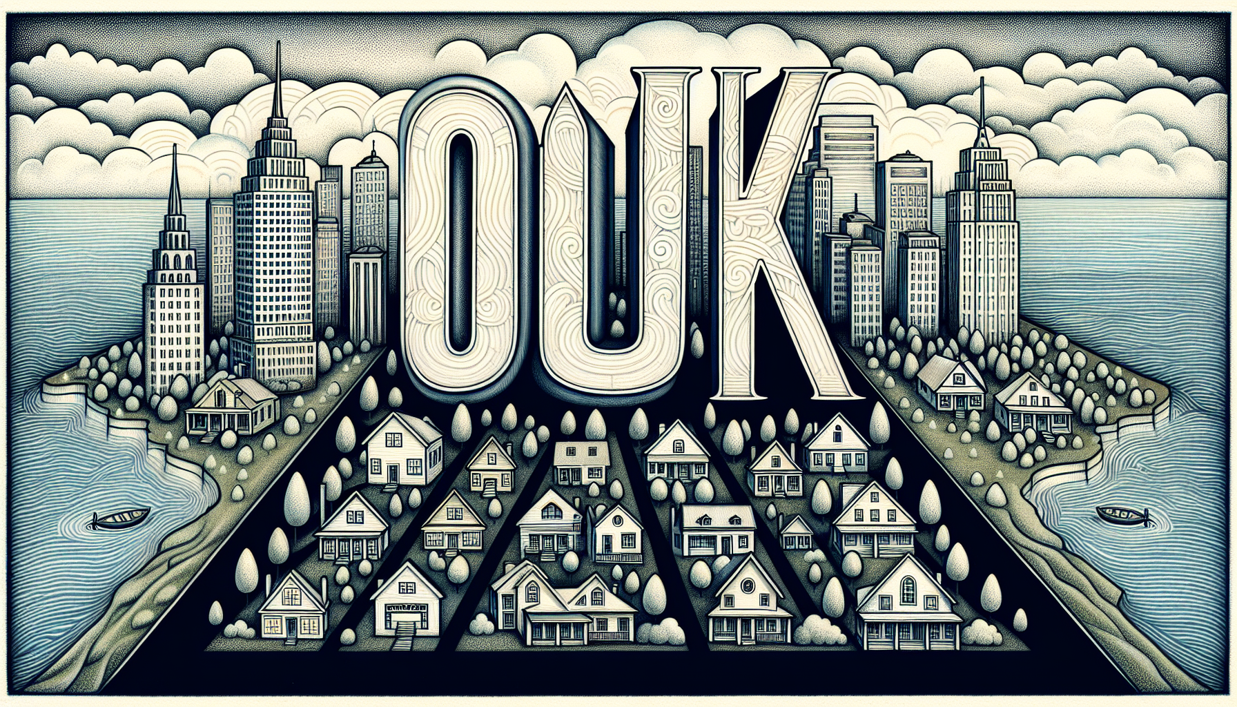 Illustration of a 401(k) symbol with real estate properties in the background