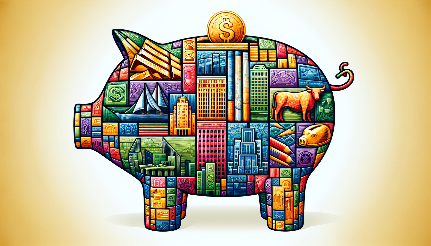Illustration of a diversified investment portfolio including real estate assets