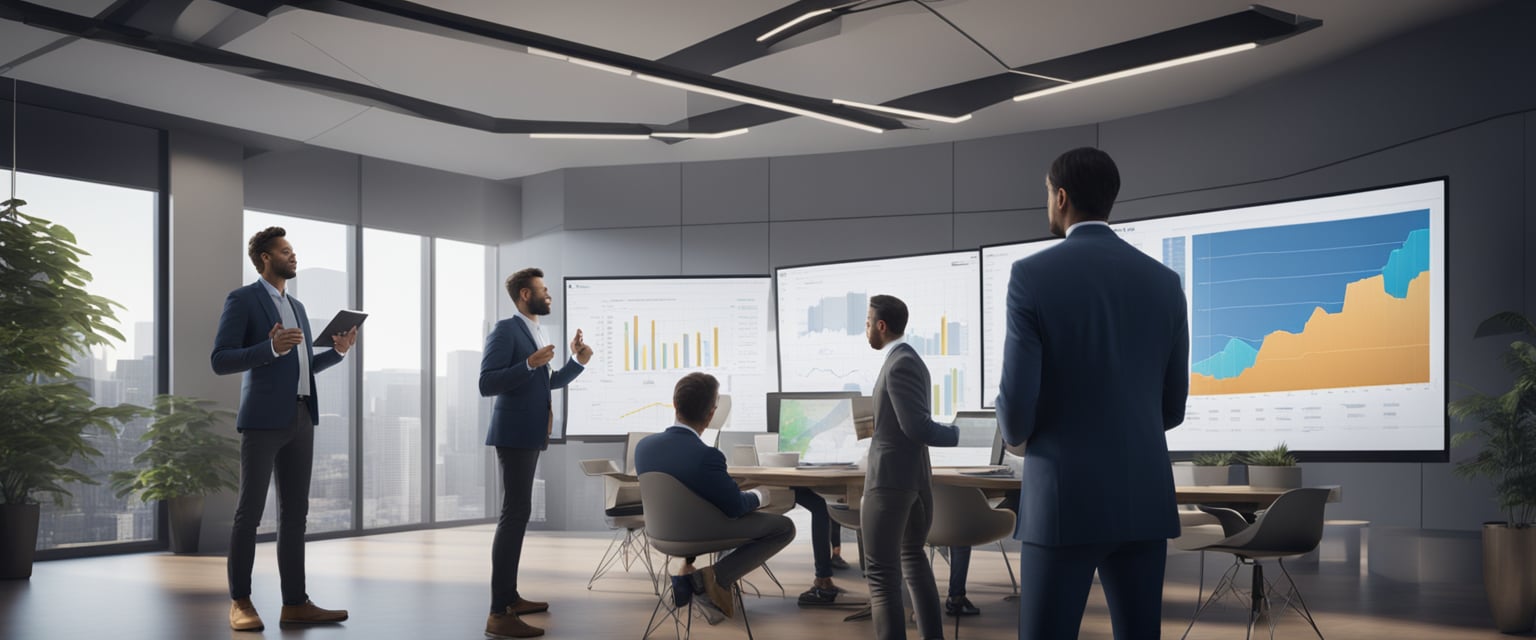 charts in a board room