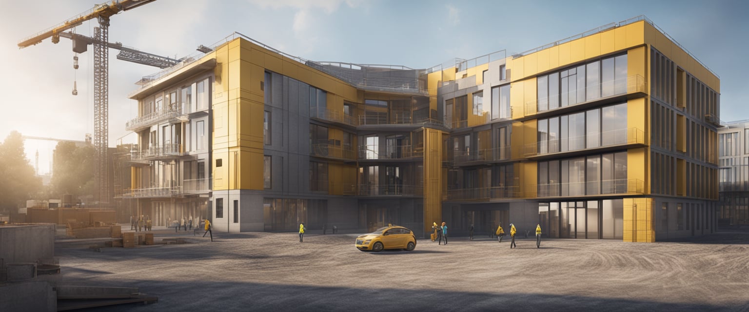constructing an apartment complex