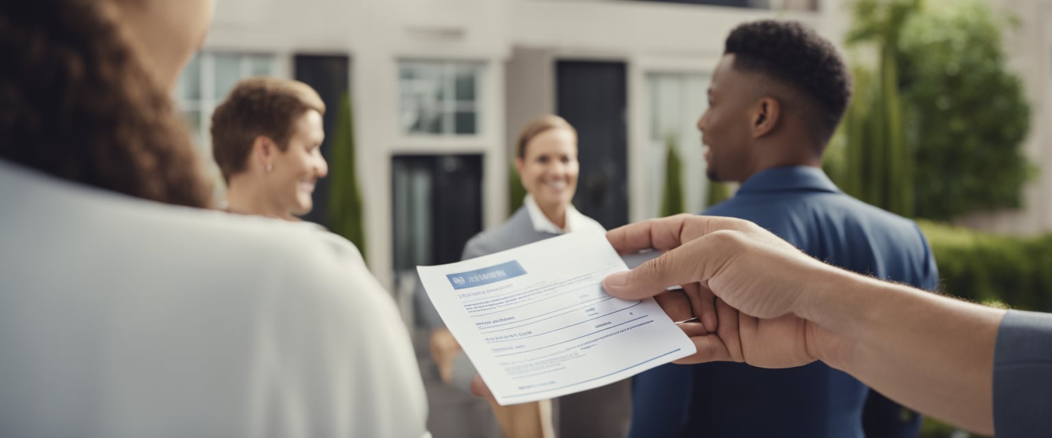 Group of leasing agents and tenants