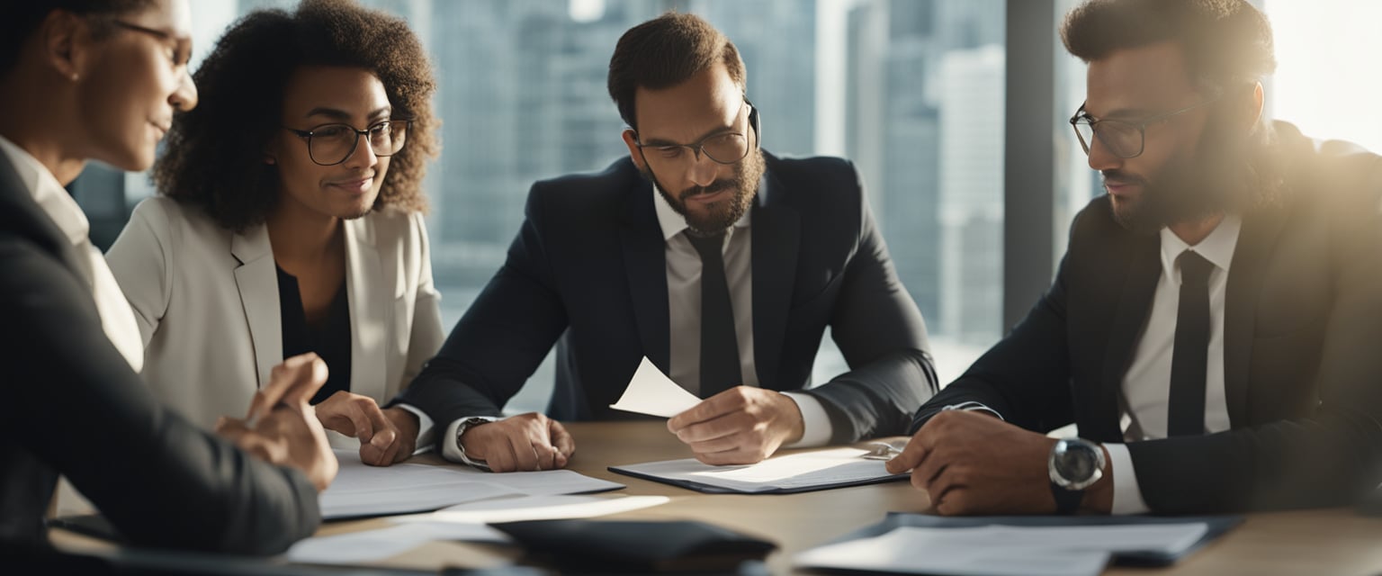investors at a table