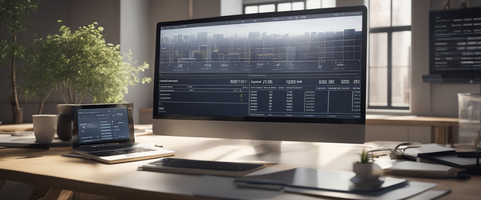 screen with numbers